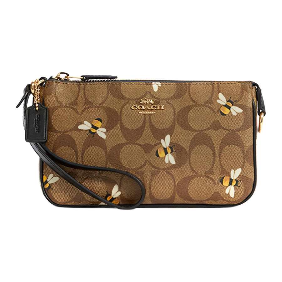 COACH Nolita Canvas Pochette, Shoulder Bag, Clutch Small Women's Khaki