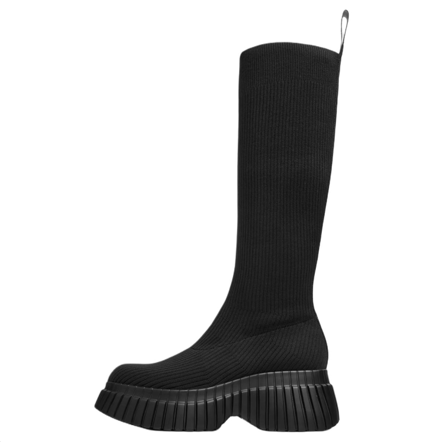 CAMPER Pi BCN TENCEL Knee high Boots 6.6cm Women's Black