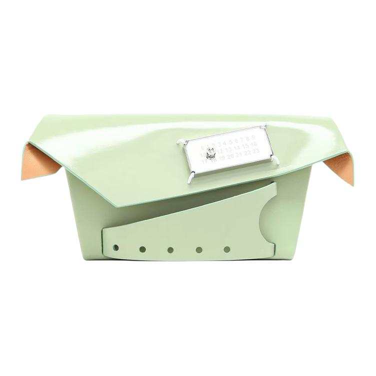 Maison Margiela Leather Box Bag, Dumpling Bag, Shoulder Bag, Crossbody Bag Women's Green