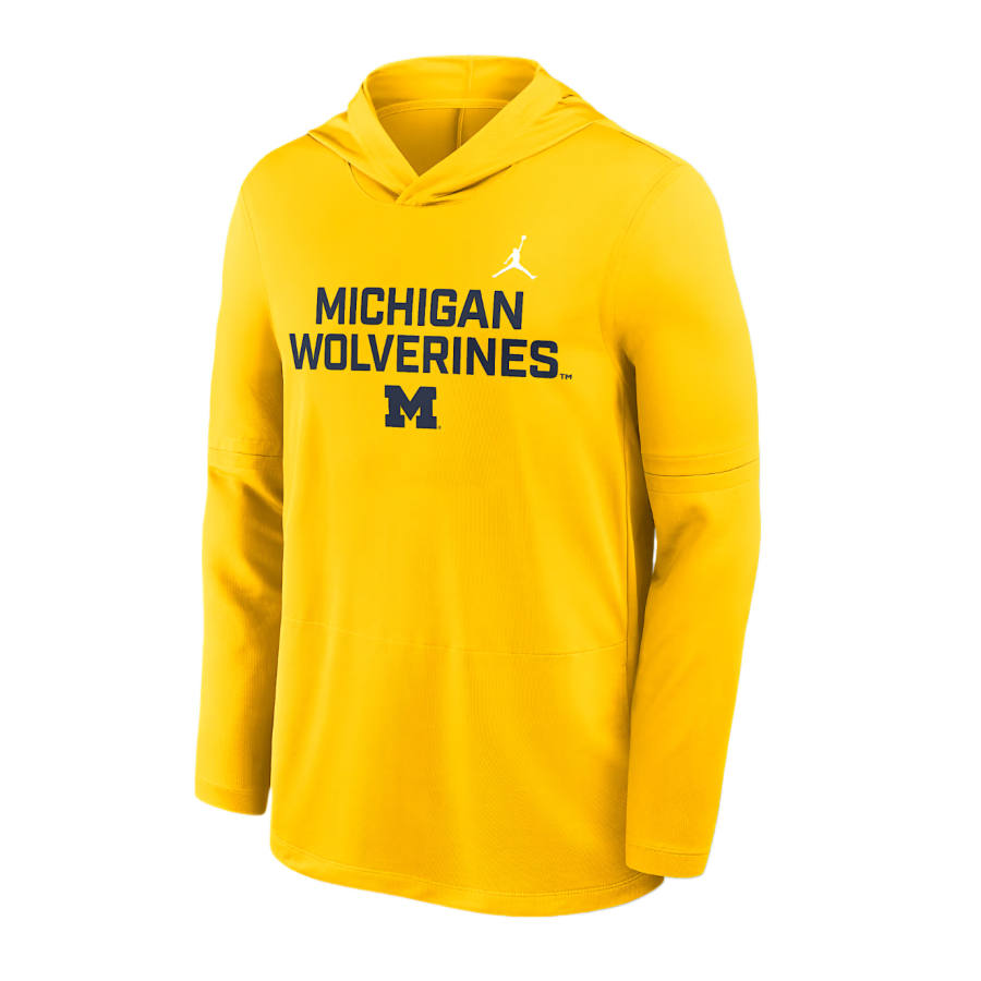 Jordan Jordan Michigan Sideline Men's Jordan Brand Dri-FIT College Long-Sleeve Hooded Top