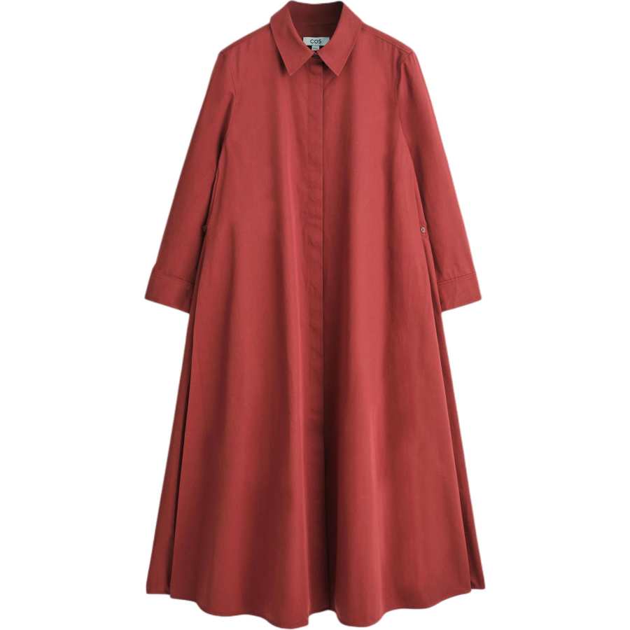 COS Long Sleeved Dresses Women's Rusty Red Moderate