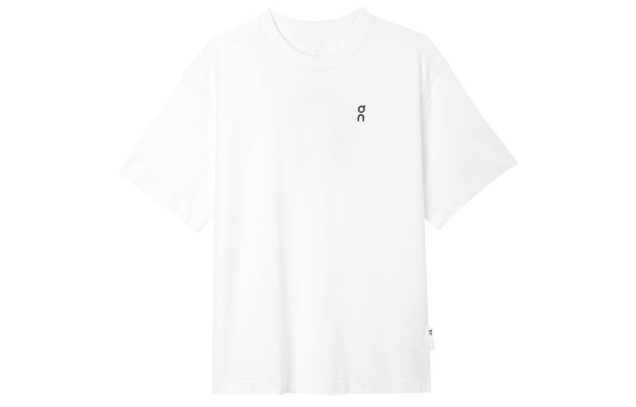 On On Drop Shoulder Sleeve T Shirt Unisex White