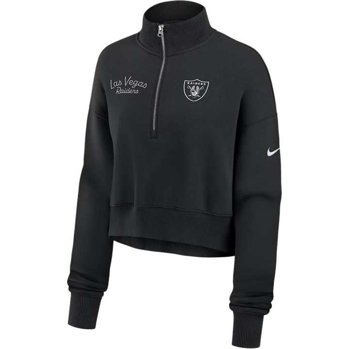 Nike Nike Las Vegas Raiders Phoenix Women's Nike Nfl Cropped 1/4-Zip Crew