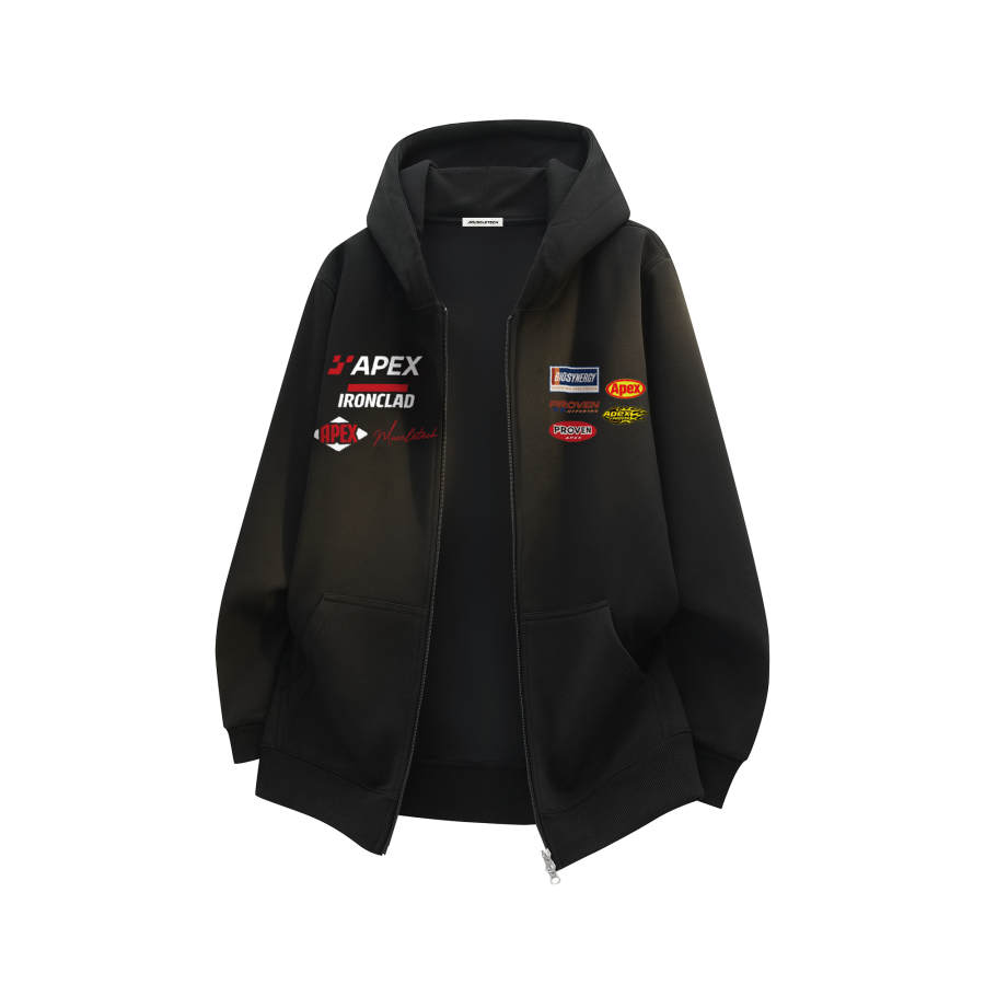 MUSCLETECH Sweatshirts Unisex Hooded Moderate Cardigan