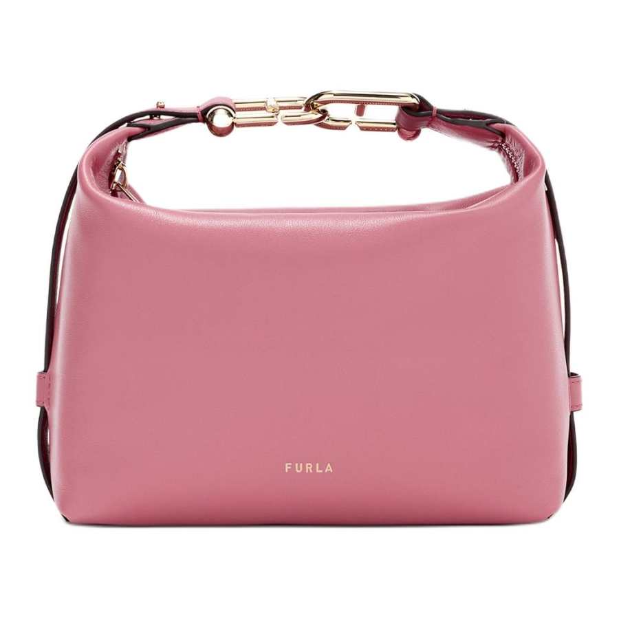 Furla CLARIS LUX Calfskin Handbag Mini Women's Light Pink
