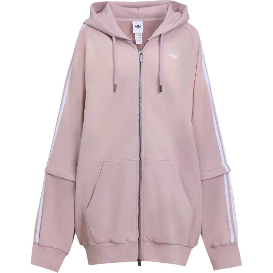 Adidas Originals 3-Stripes logo zip-up hoodie