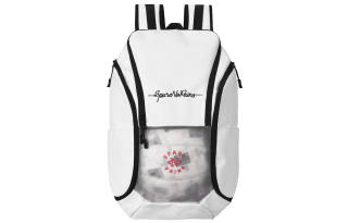 8atheist Polyester Basketball Bag Backpack Large Unisex Black/White