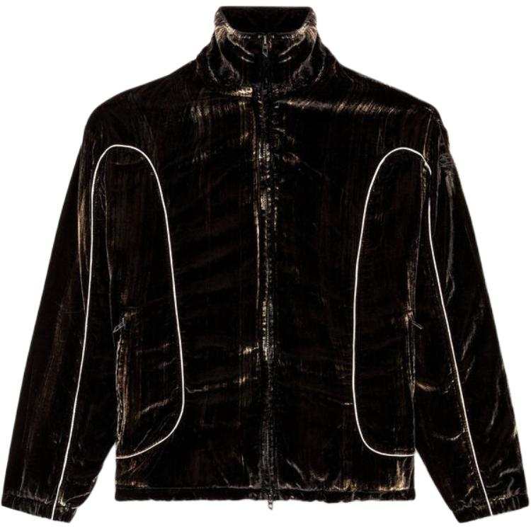 Diesel velvet contrast-piping track jacket