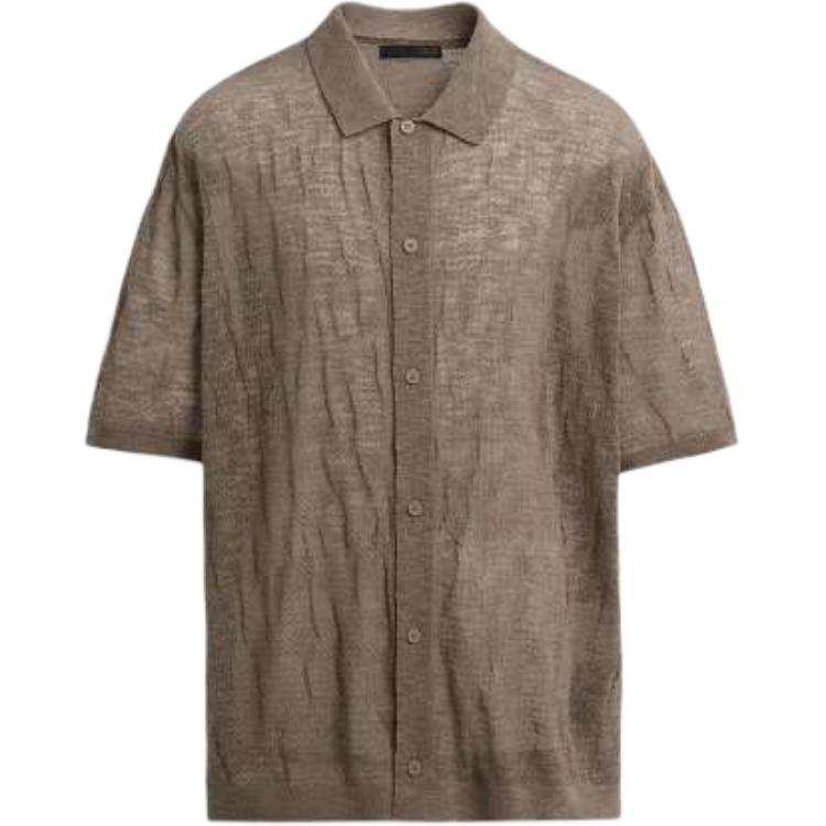 ZARA Shirts Men's Brown/Dark Taupe Lapel Moderate Other