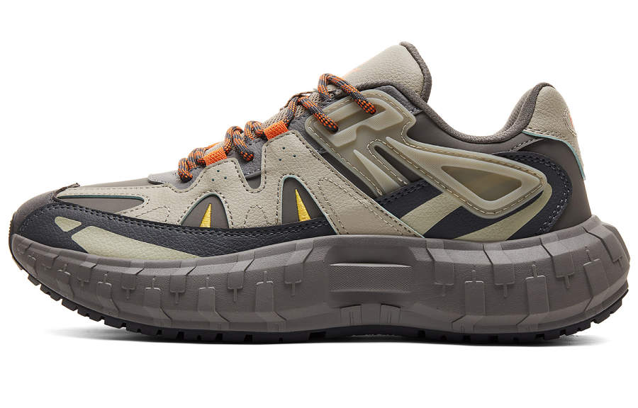 PEAK Taichi Taixing, Outdoor Shoes Cushioning Slip Resistant Abrasion Resistant Low top Casual Shoes Men's Gray Green