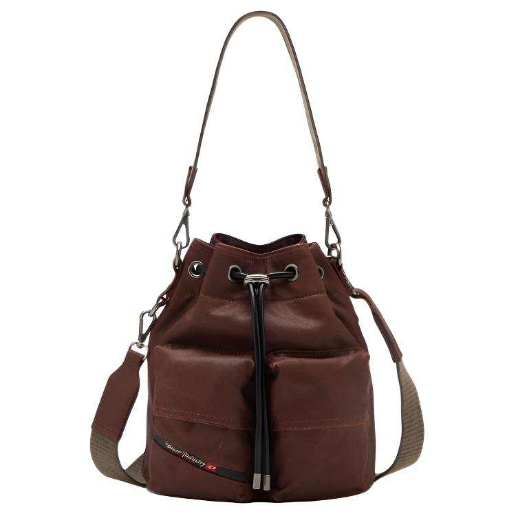 DIESEL Cotton Bucket Bag, Shoulder Bag Women's Brown
