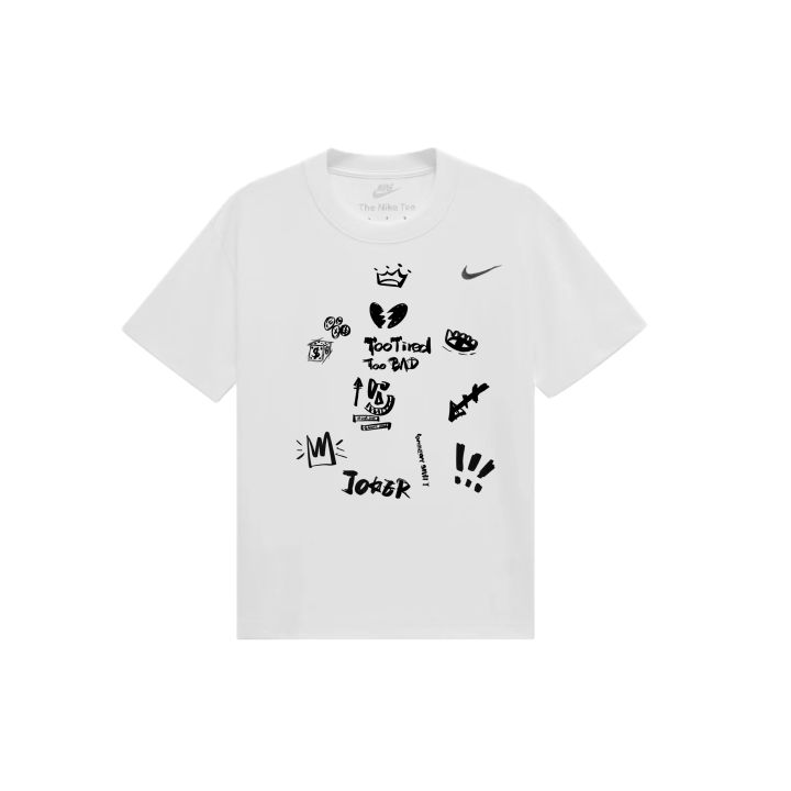 Nike Nike Dri Fit T Shirts Unisex White Crew Neck Moderate Straight Fit