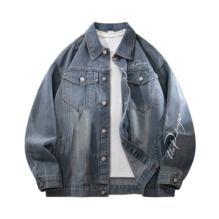 PAL ONGACO Denim Jackets Unisex Lapel Moderate