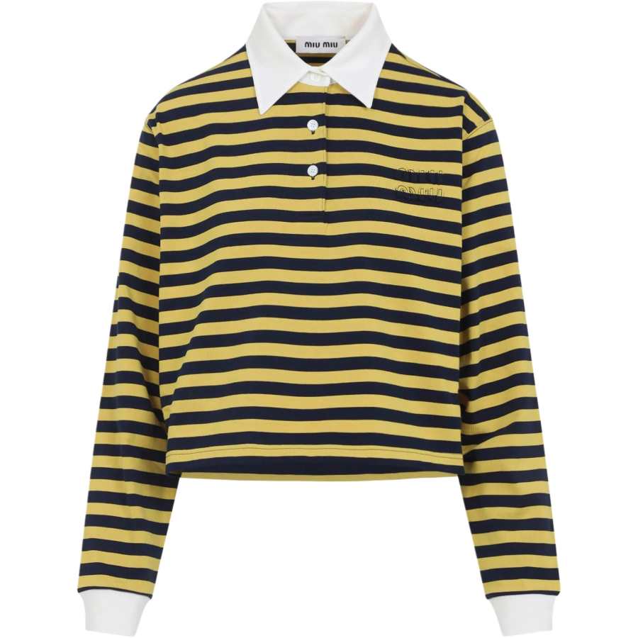 Miu Miu Striped Polo Shirt