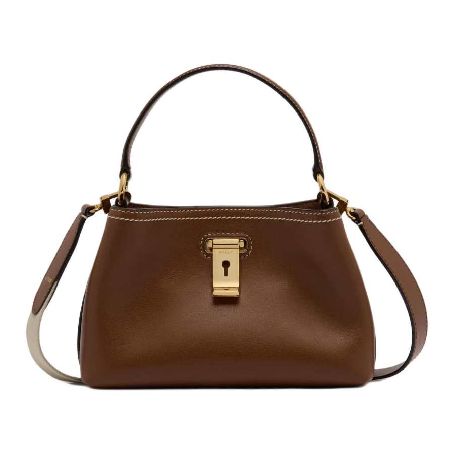 BALLY Calfskin Handbag Mini Women's Brown