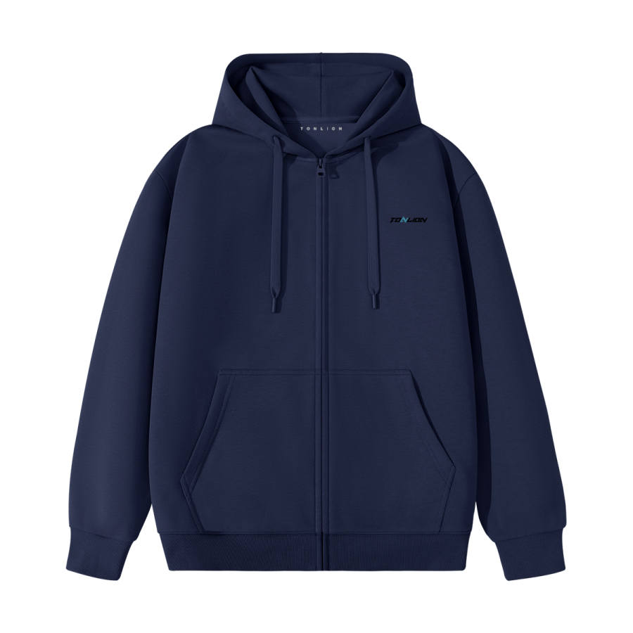 Tonlion Sweatshirts Unisex Hooded Moderate Cardigan
