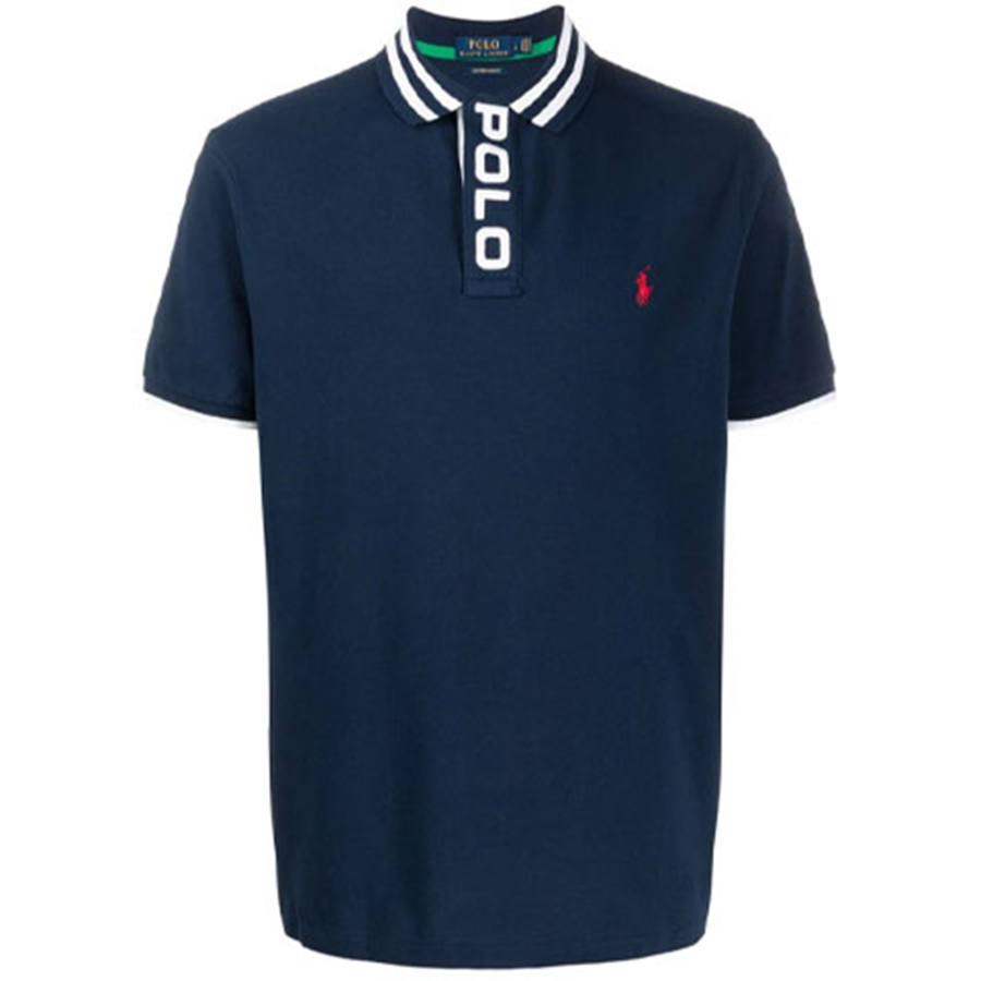 Polo Ralph Lauren FW21 Polo Shirt Custom Slim Fit Men's Marine Blue