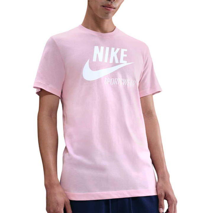 Nike Nike T Shirts Men's Pink Crew Neck Moderate Straight Fit