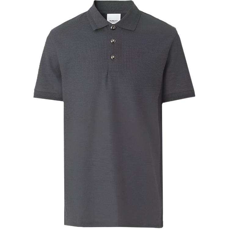 Burberry Polo Shirt Men's Charcoal Heather Gray