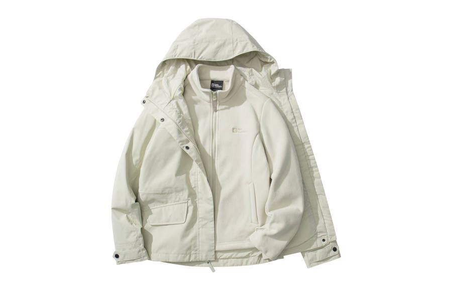 Jack Wolfskin Waterproof And Windproof To Keep Warm 3 in 1 Windbreaker Jacket Women's