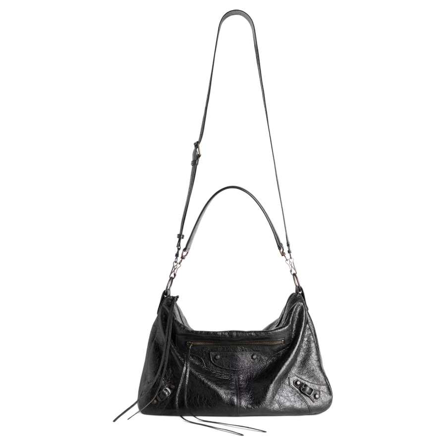 Balenciaga Le City Sheepskin Crossbody Bag, Shoulder Bag Medium Men's Black