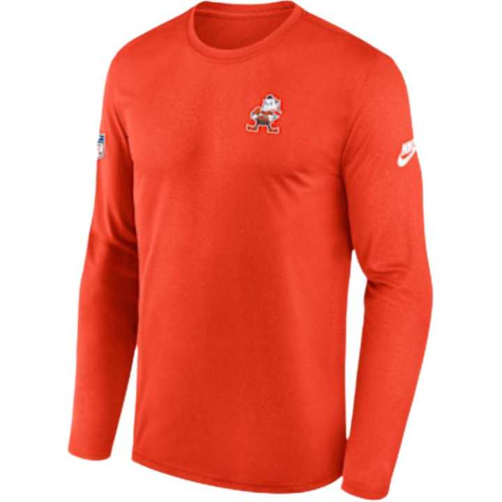 Nike Nike Cleveland Browns Alt Legend Small Logo Men's Nike Dri-FIT Nfl Long-Sleeve T-Shirt