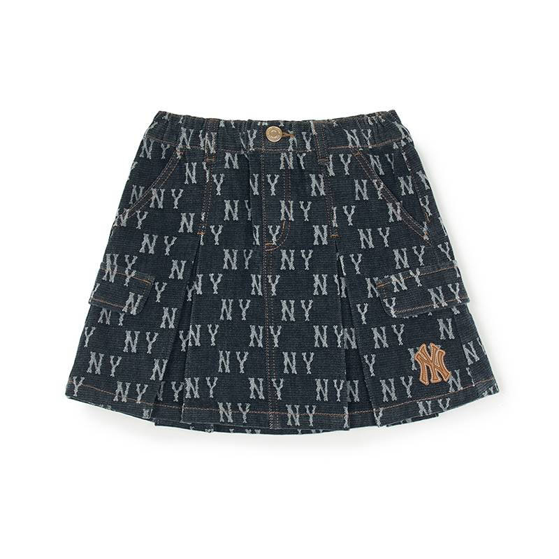 MLB KIDS New York Yankees FW/AW25 All Over Print Moderate Skirt Summer Kids'