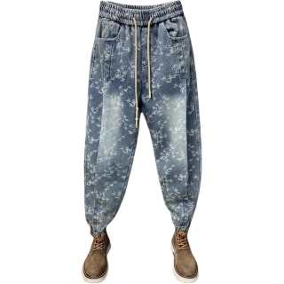 Chisportate Jeans Unisex Blue Moderate Cuffed Pants