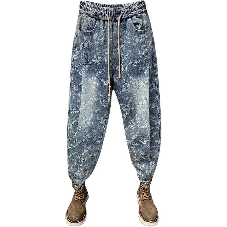 Chisportate Jeans Unisex Blue Moderate Cuffed Pants