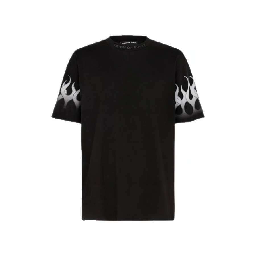 Vision Of Super Flame print Cotton T shirt