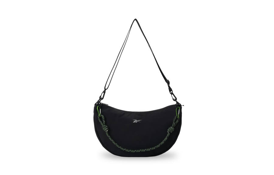 Reebok Fabric Shoulder Bag, Crossbody Bag Regular Unisex Black