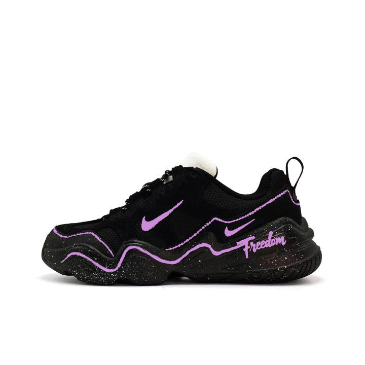Nike Nike Tech Hera Cushioning, Wear Resistant Low top Casual Shoes Unisex Black Purple