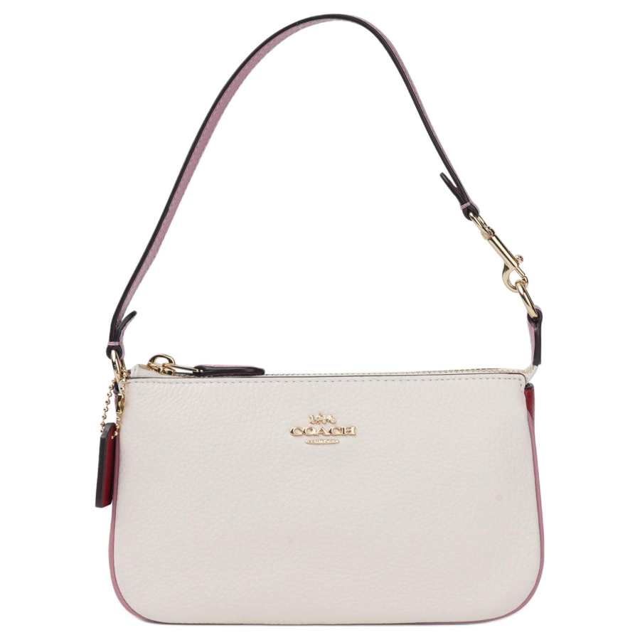 COACH Nolita Leather Pochette, Shoulder Bag, Clutch Small Women's White