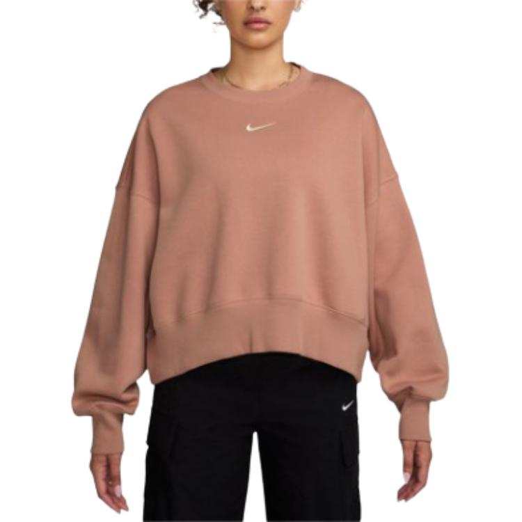 Nike Nike Clothing Sweatshirts Women's Gray Pink Crew Neck Moderate