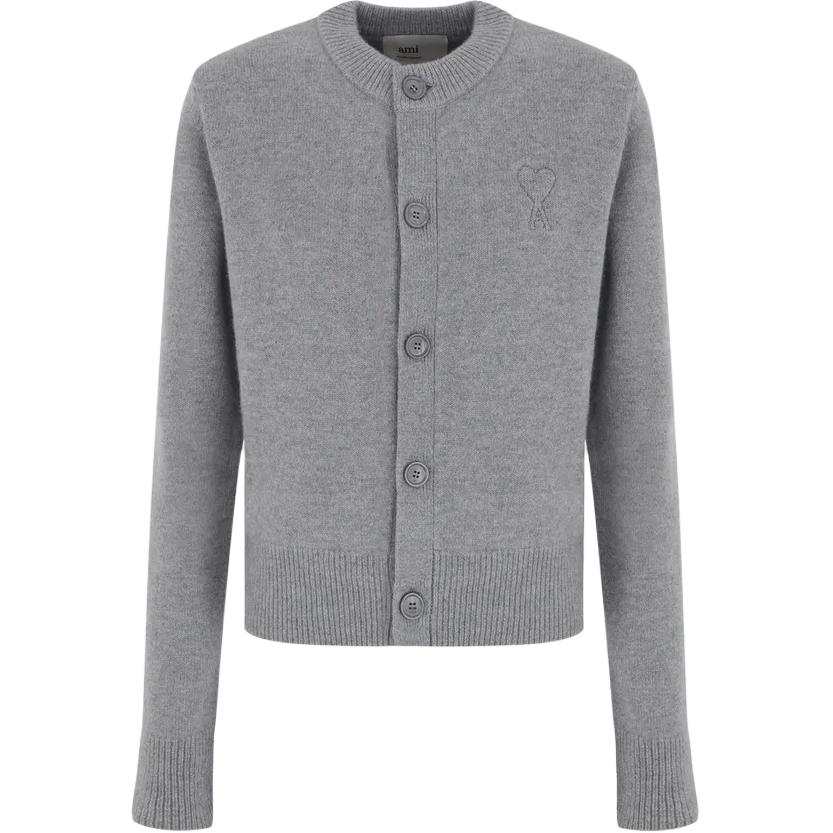 AMIPARIS Ami Paris Ami De Coeur Crewneck Cardigan