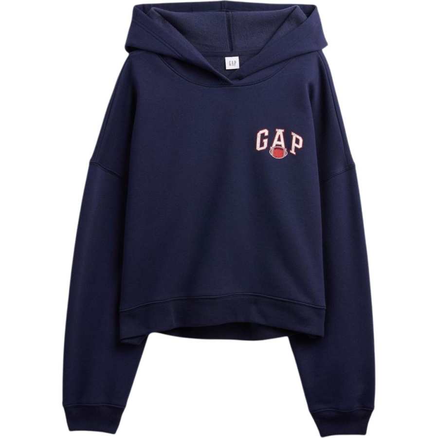 GAP Sweatshirts Women's Marine Blue Hooded Moderate Regular