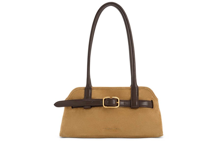 CHARLES&KEITH Synthetic Leather Underarm Shoulder Bag Medium Women's Sahara Sand