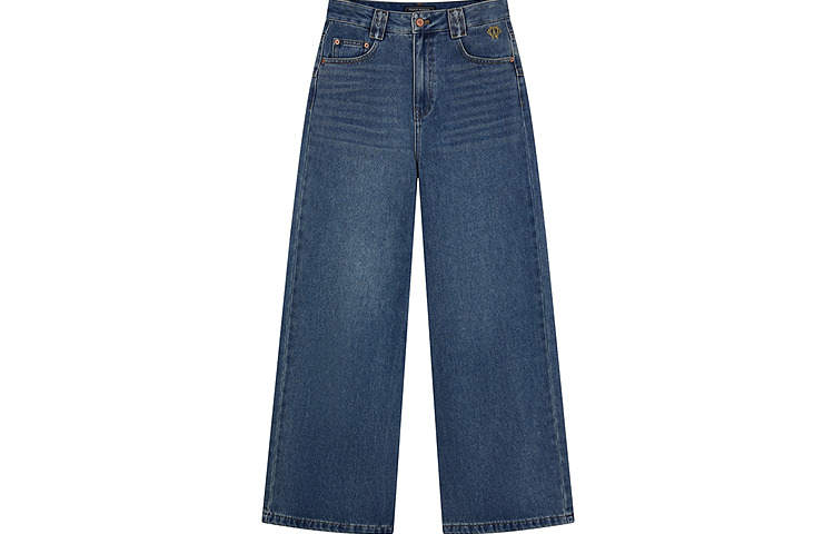 Teenie Weenie Jeans Women's Dark Blue Moderate Straight Fit Pants