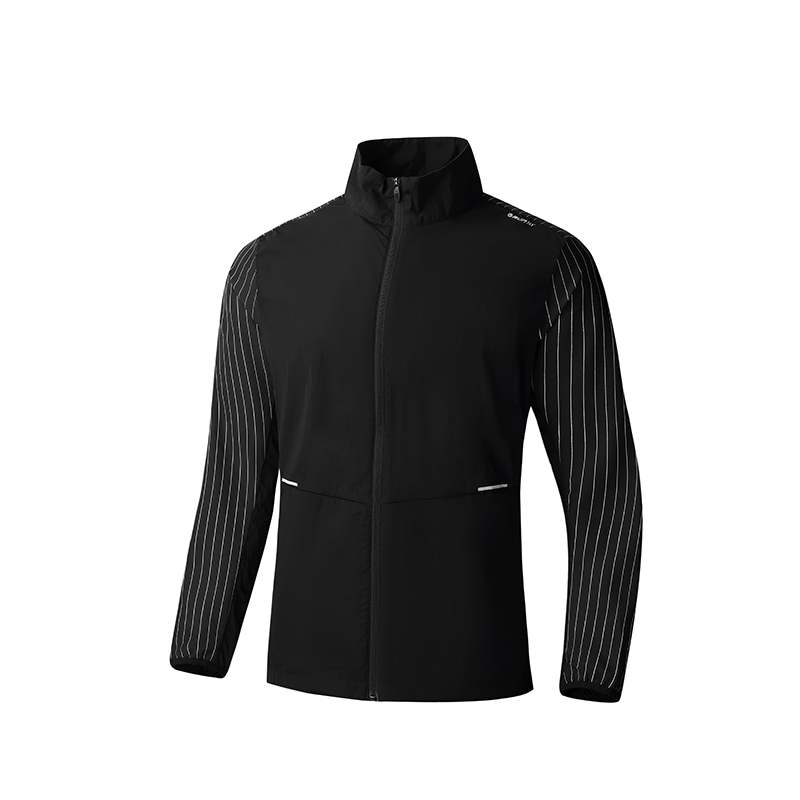361° Trench Coats Men's Super Black Stand Collar Moderate