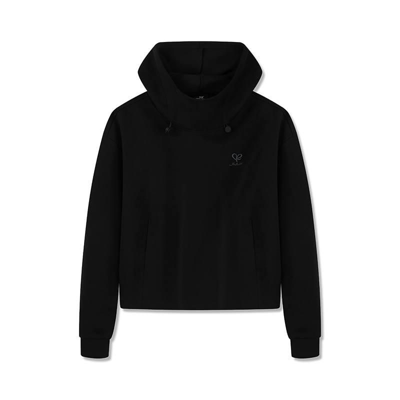 361° Sweatshirts Women's Super Black Hooded Moderate Regular