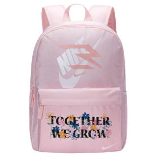 Nike Polyester Heat Transfer Print Backpack Women's Dusty Pink Hamburger Puppy