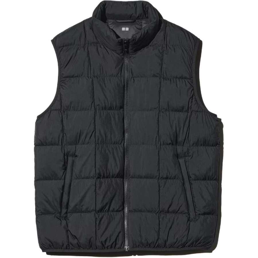 UNIQLO Vests Unisex Black Stand Collar Other