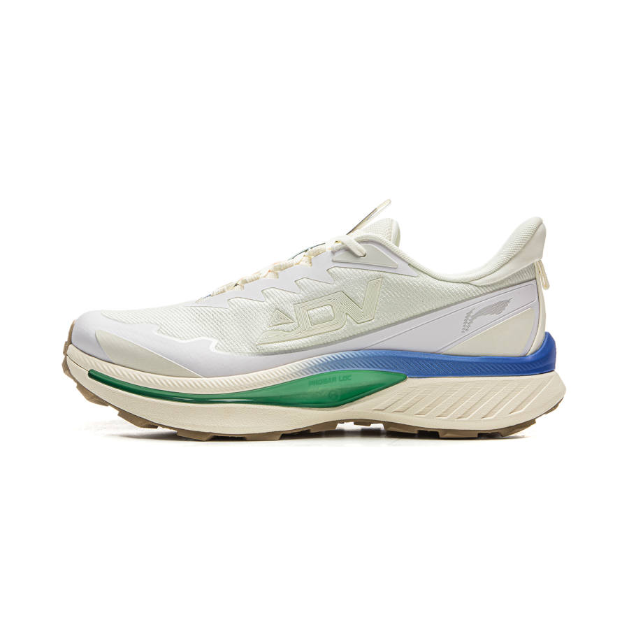 Li-Ning Li Ning Cushioning Slip Resistant Abrasion Resistant Lightweight Rebound Low top Trail Running Shoes Men's Ecru