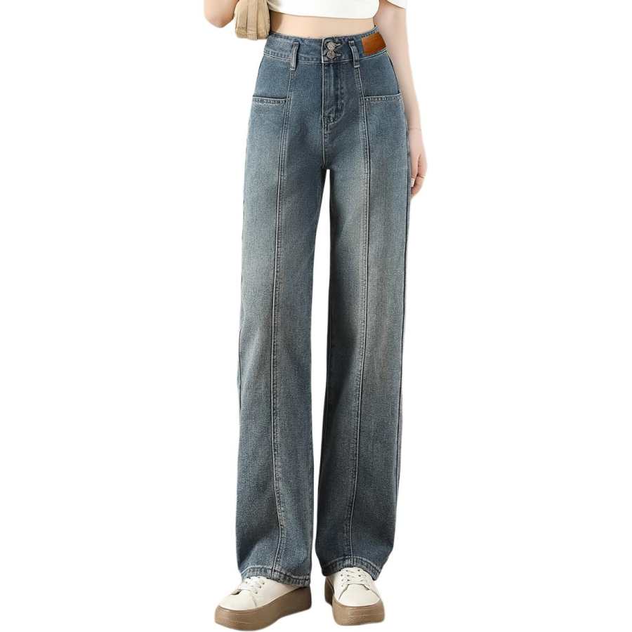 BALENO Jeans Women's Light Aqua Blue Moderate Wide Leg Pants