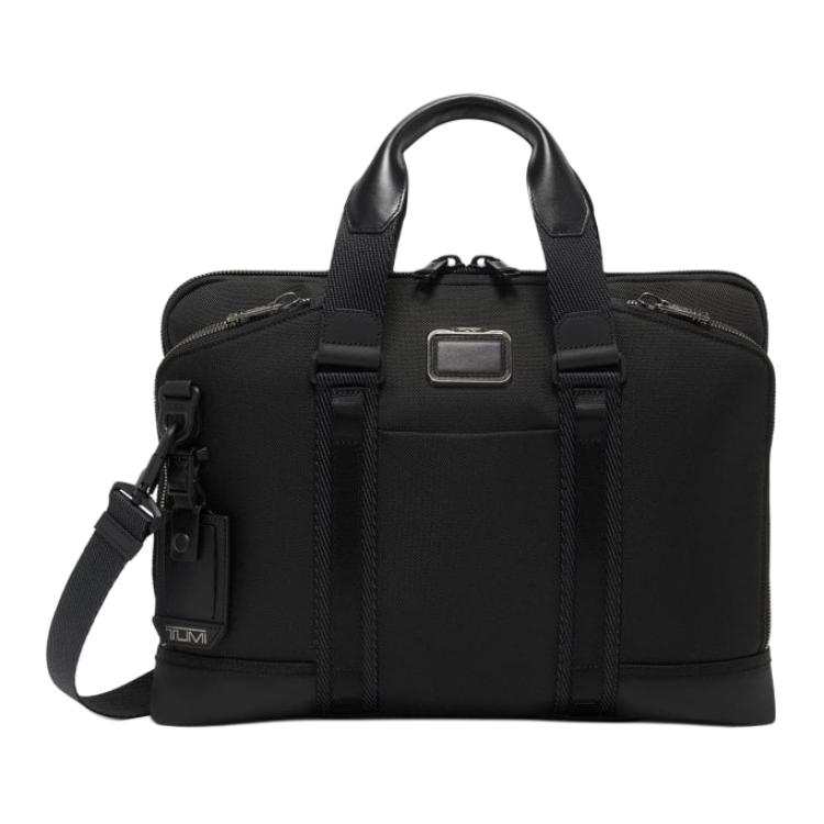 TUMI TUMI Solid Color One Shoulder Handbag Unisex Black