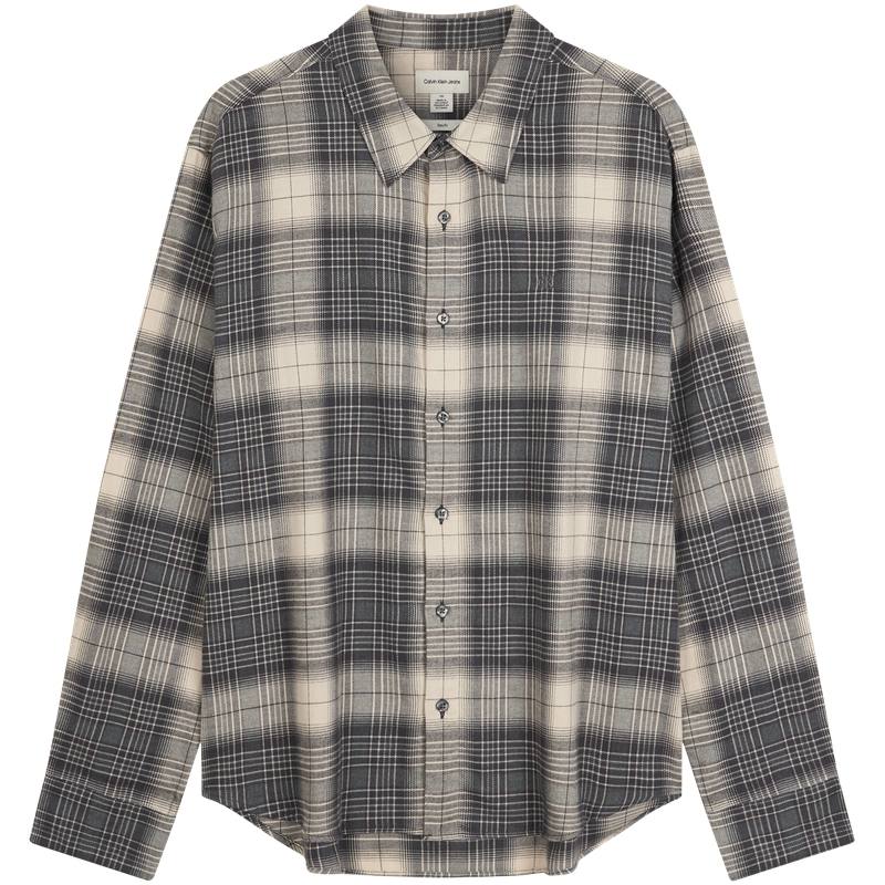 Calvin Klein Calvin Klein checked-pattern long-sleeved shirt