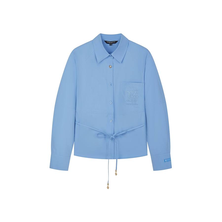 Teenie Weenie Shirts Women's Blue Lapel Moderate Other
