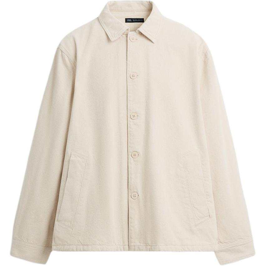 ZARA Jackets Unisex Beige Lapel Moderate Other