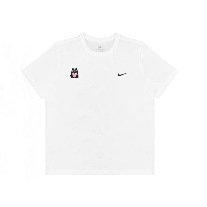 Nike Nike Dri Fit T Shirts Unisex White Crew Neck Moderate Straight Fit