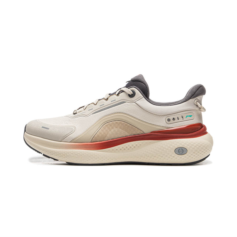 Li-Ning Li Ning SOFT PLUS 2 Height Increasing Thermal Low top Casual Shoes Men's White Gray